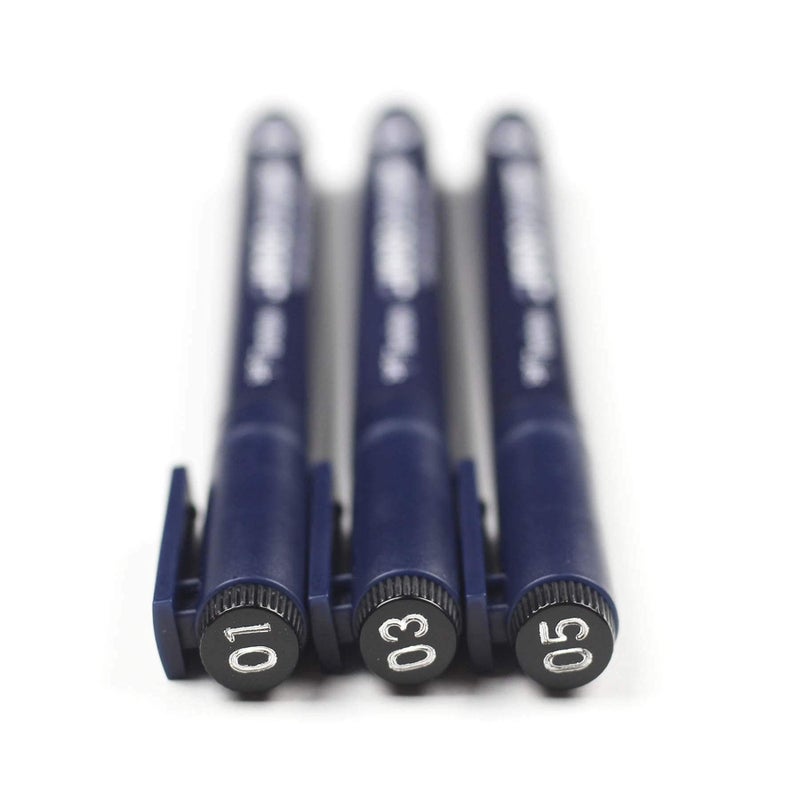 تومباو أقلام رسم تومبو 66403 مونو، عبوة من 3 أقلام. ارسم رسومات دقيقة ومفصلة بثلاثة أحجام للرأس - 01 و03 و05 - Image 5